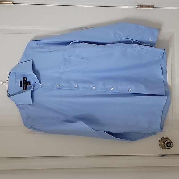 Pronto Uomo, Blue, Size 16 34/35 Button Down Dress Shirt. NWOT - Picture 1 of 7